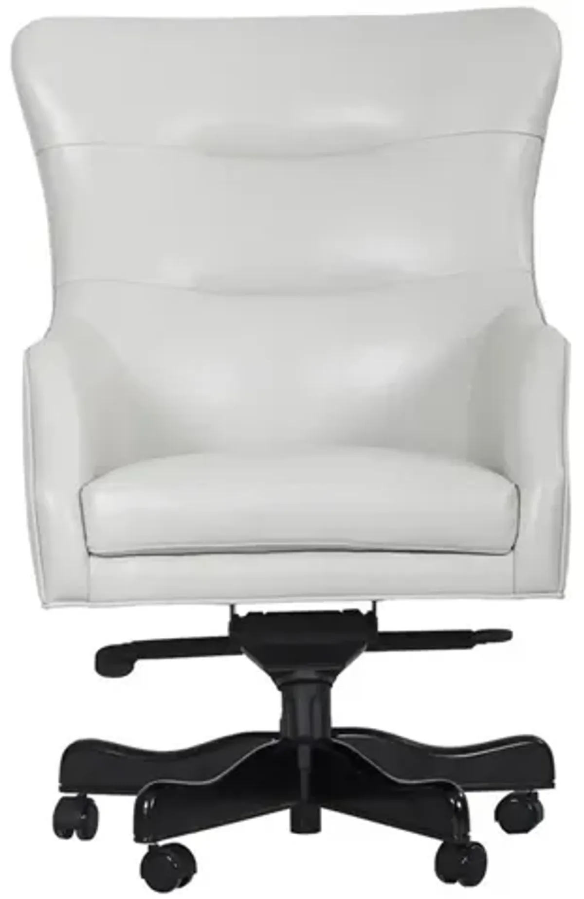 Leather Office Desk Chair in Alabaster