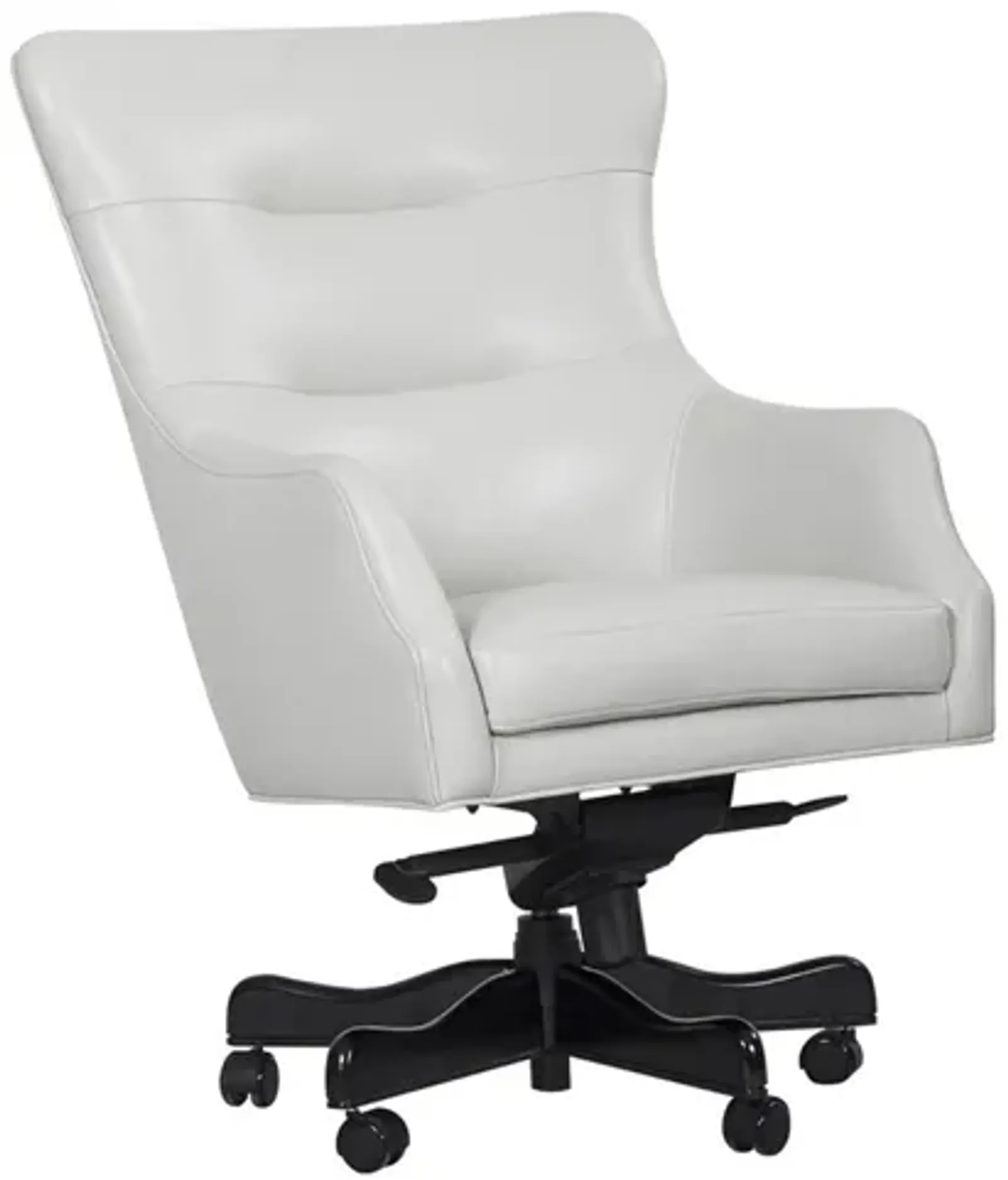 Leather Office Desk Chair in Alabaster