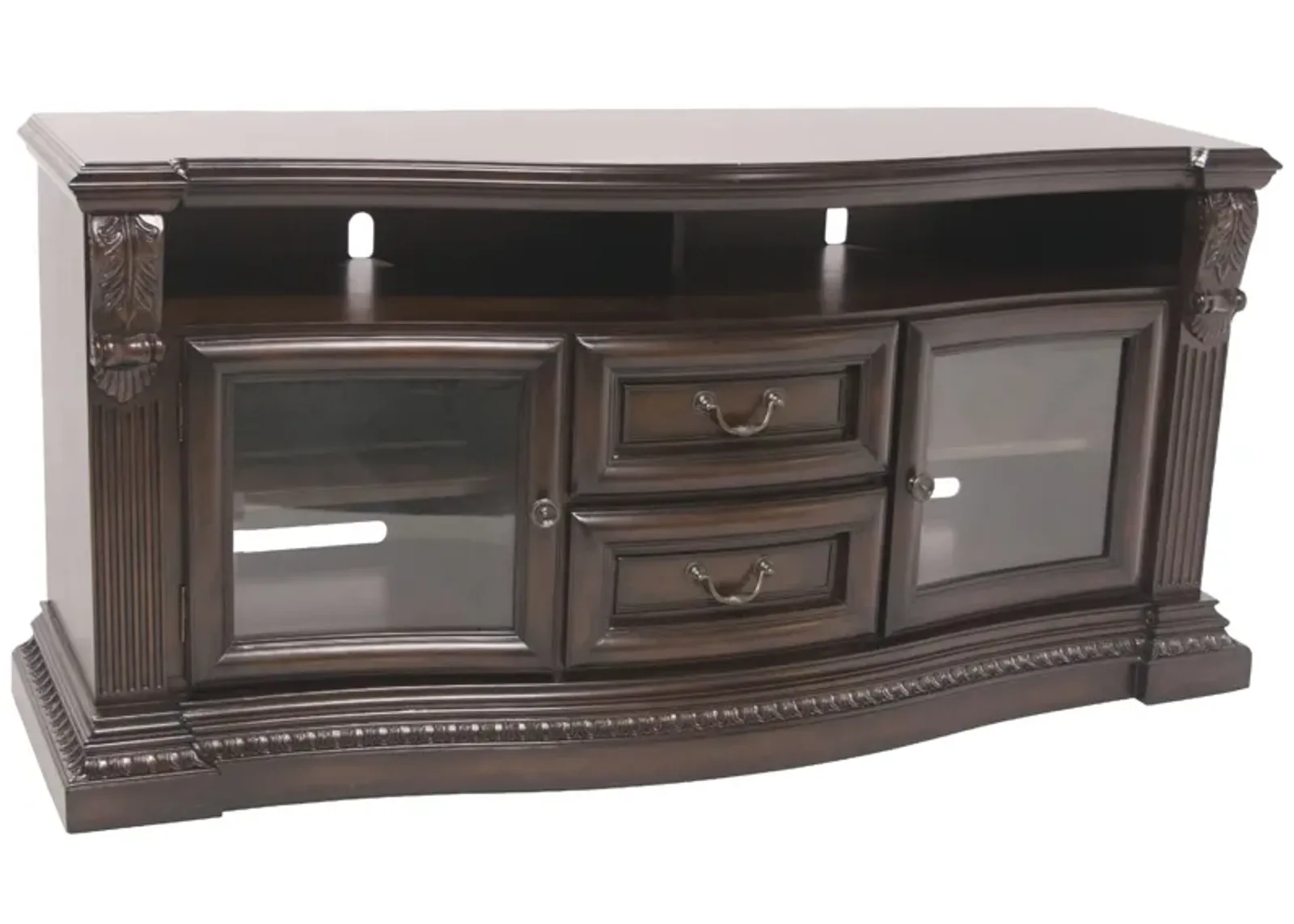 Bella Media Console in Brown, 67 Inch