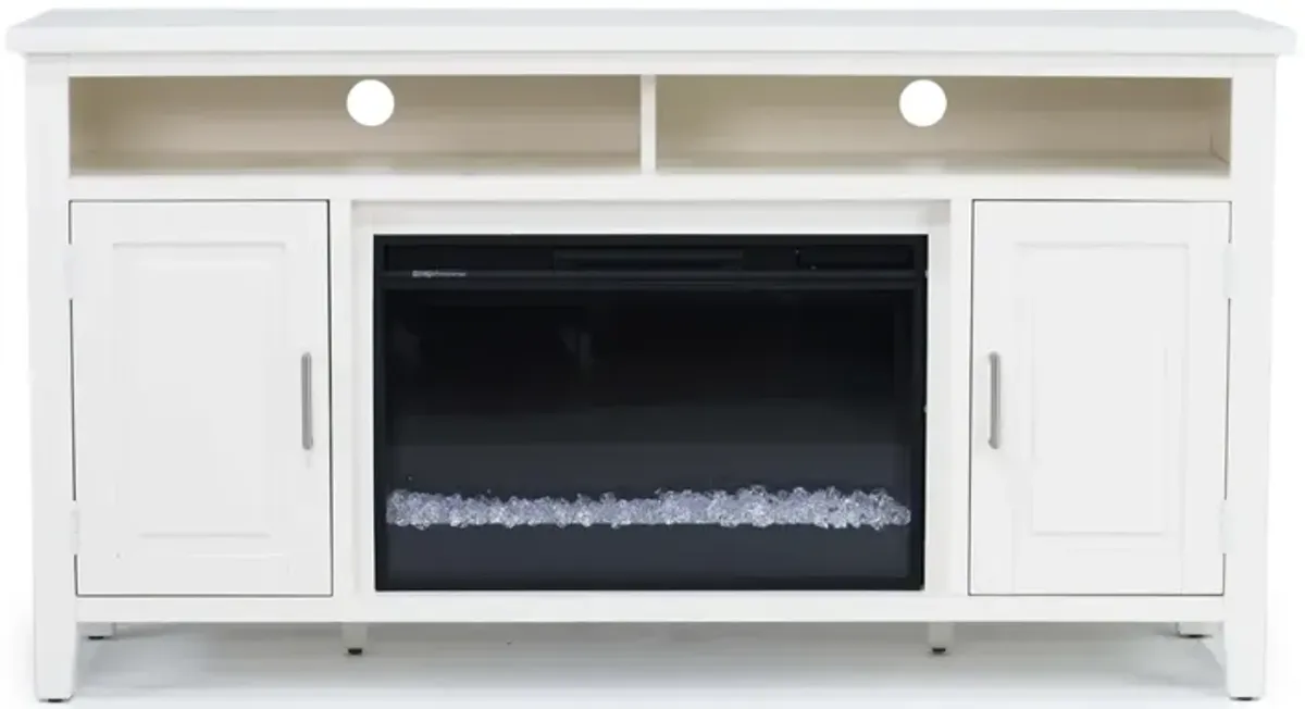 Urban Icon Fireplace Console in White