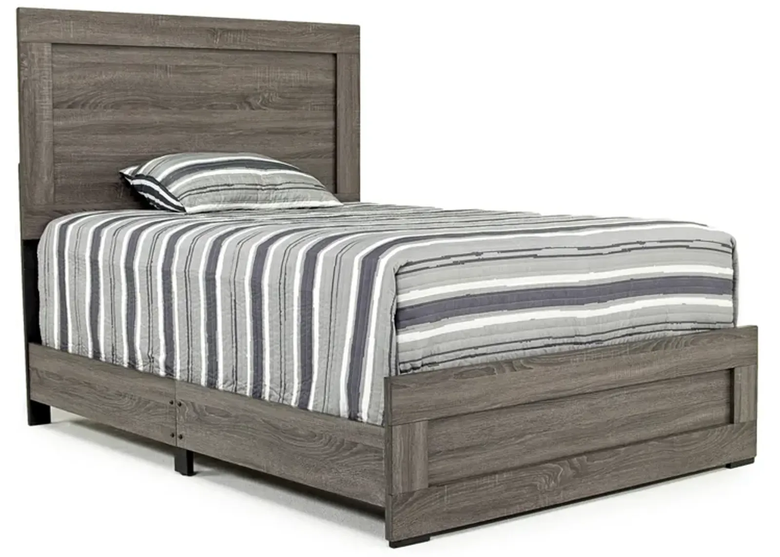 Naialyn Panel Bed in Gray, Full