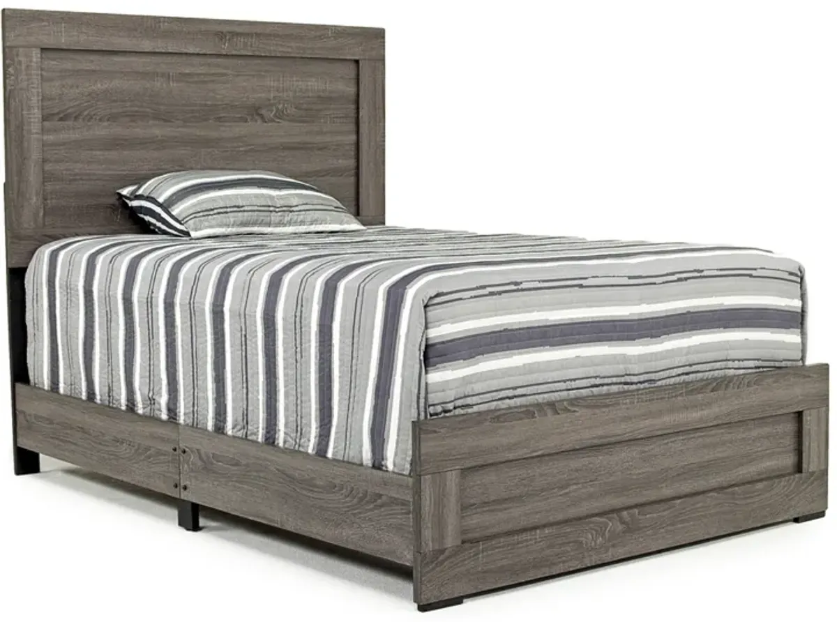 Naialyn Panel Bed in Gray, Full