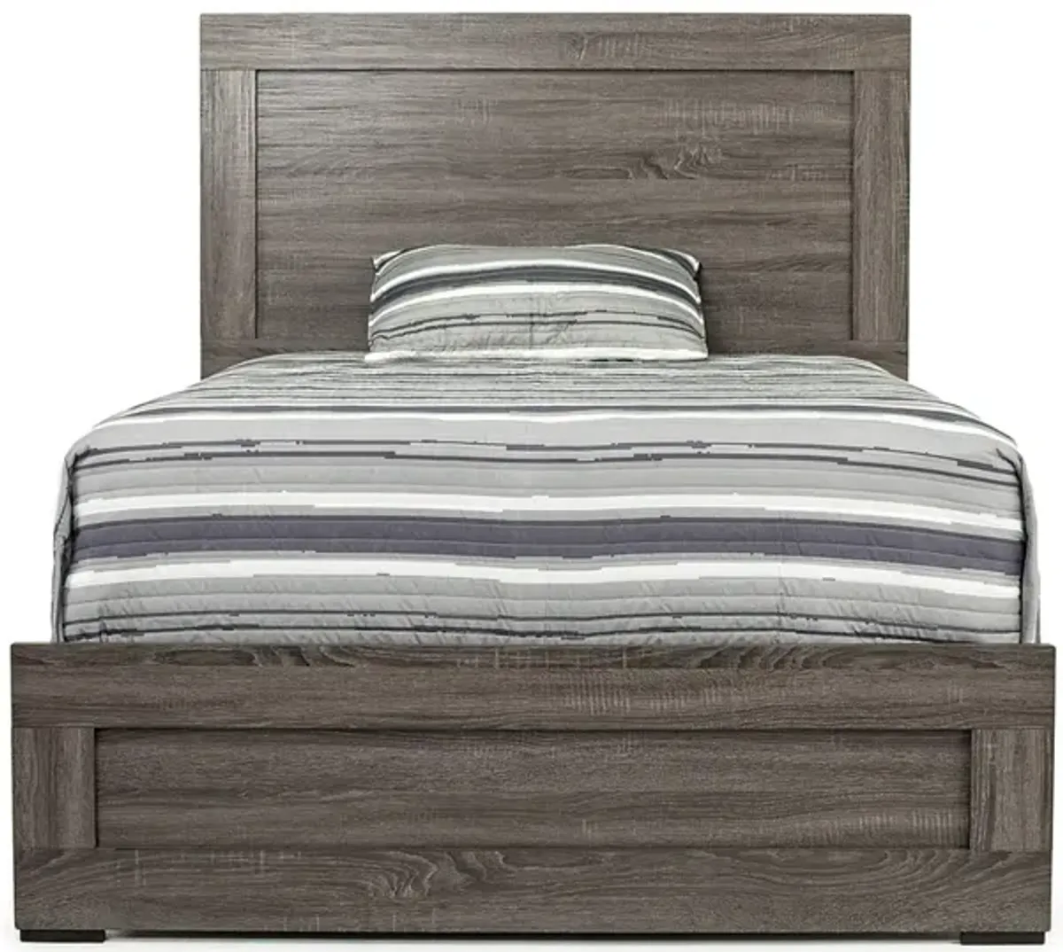Naialyn Panel Bed in Gray, Full