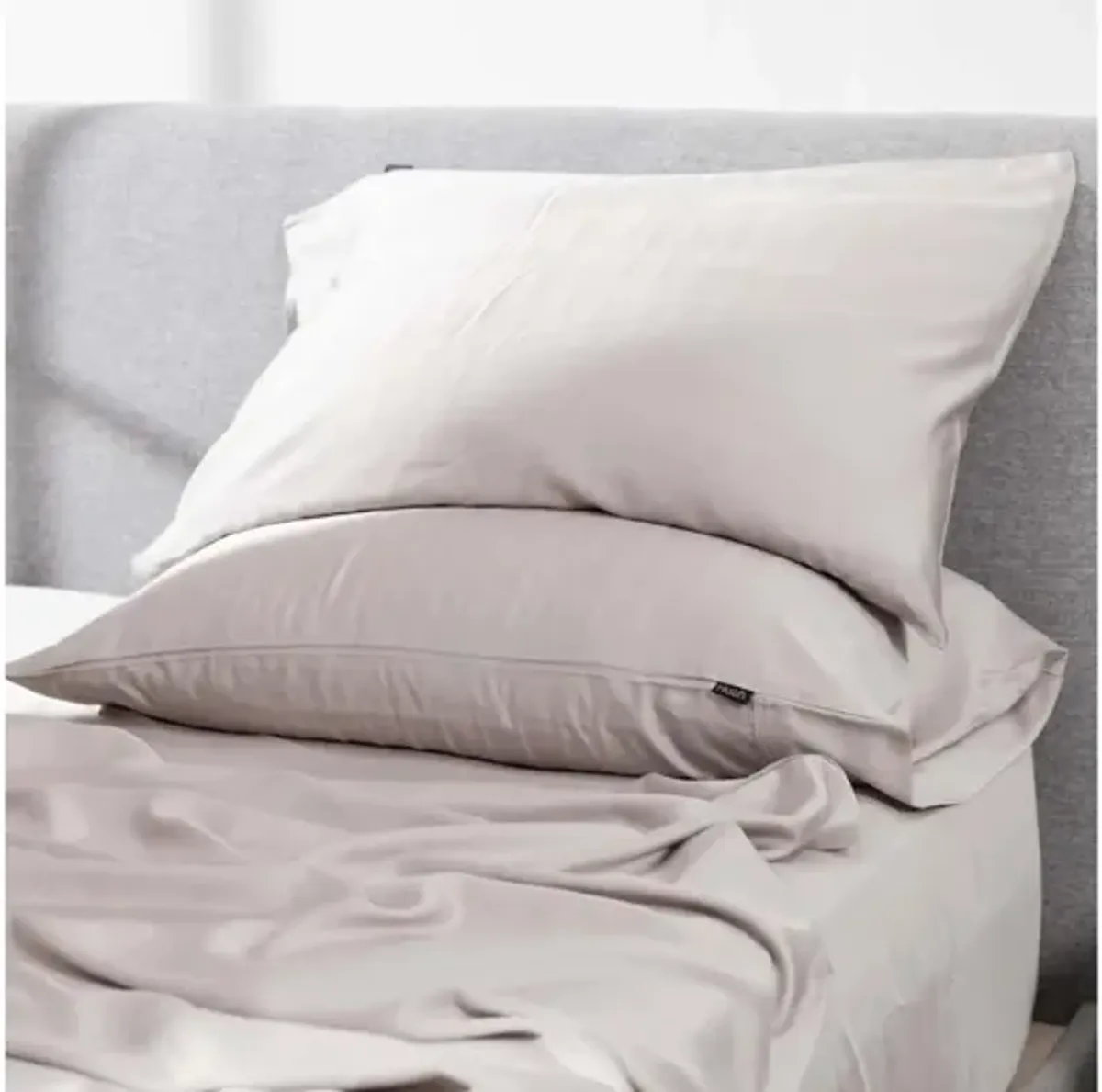 Iced Bamboo Cooling Sheets & Pillowcase Set in Gray, Full