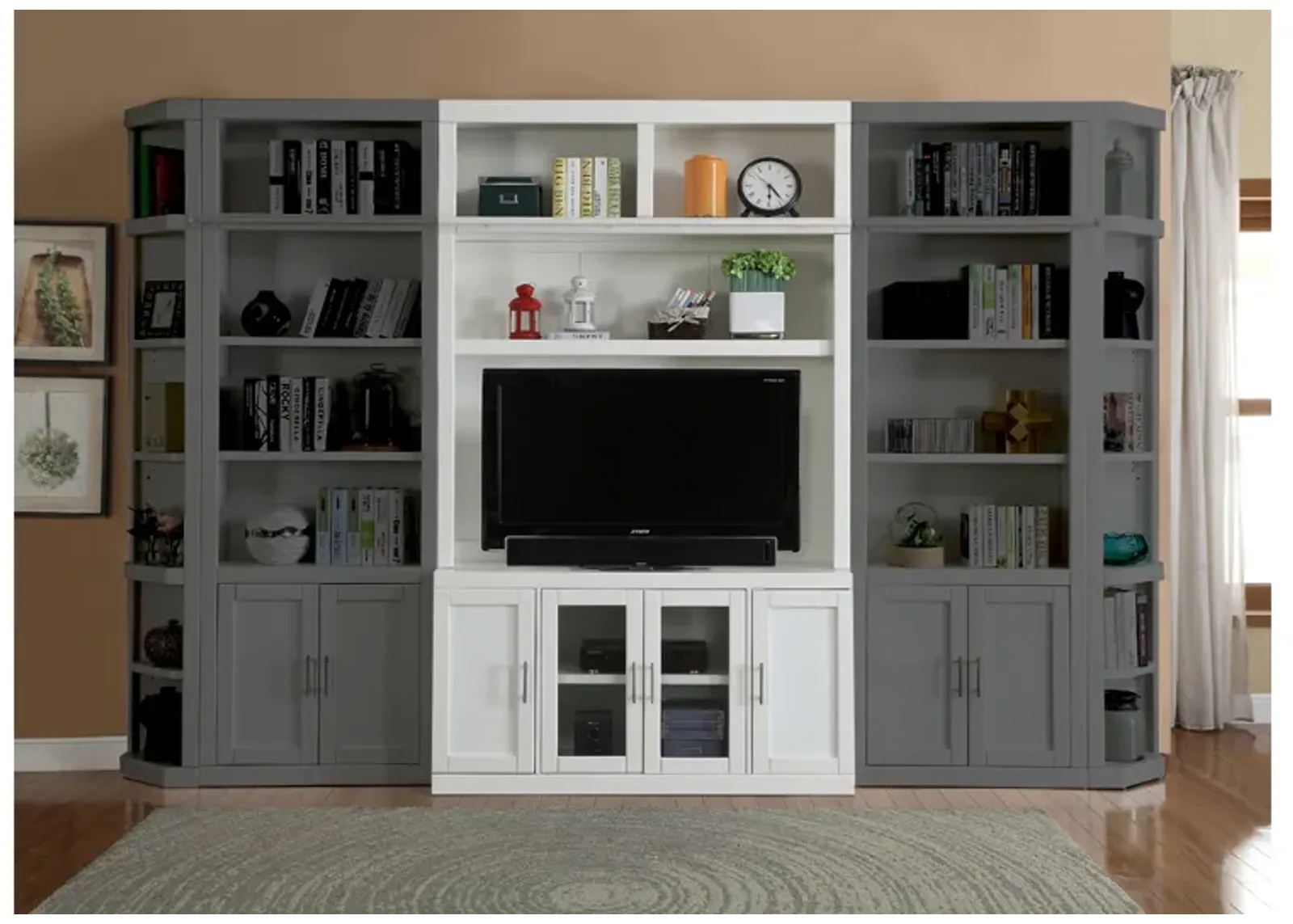 Catalina 2 Piece Entertainment Center in White