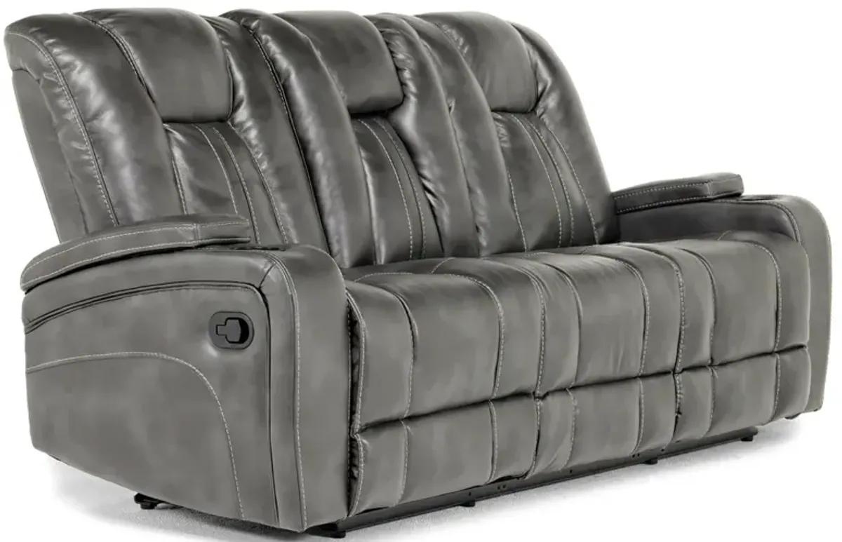 Vega Reclining Sofa in Gray