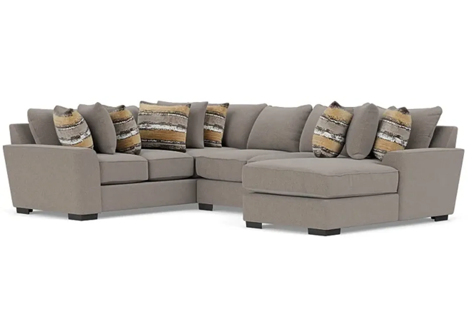 Oracle Tux Loveseat Chaise Sectional in Cooper Platinum, Right Facing