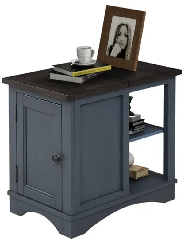 Americana Chairside Table in Blue
