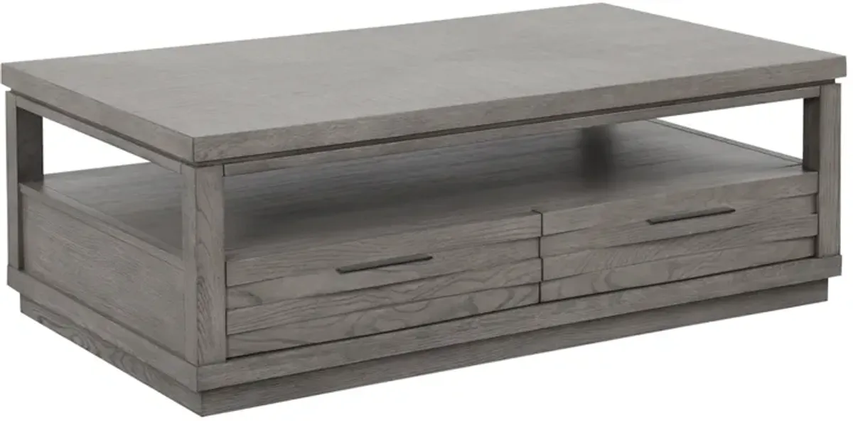 Pure Modern Coffee Table w/ Storage in Moonstone