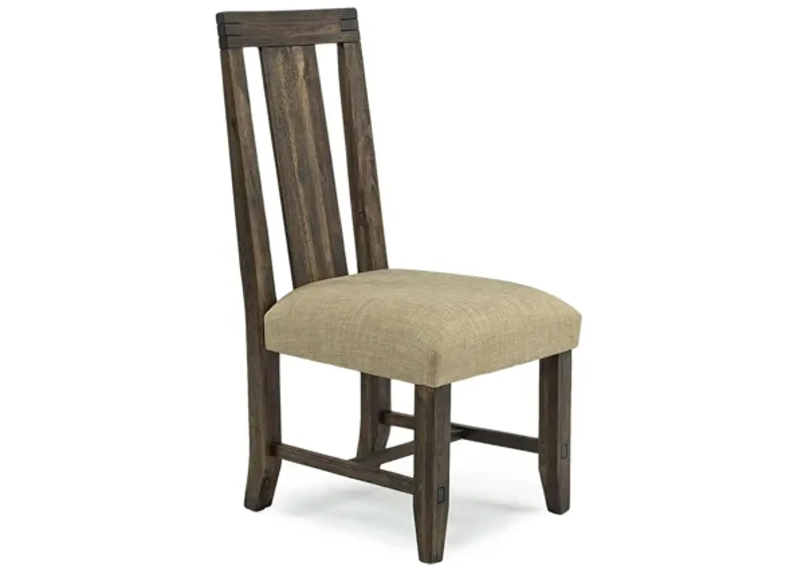 Meadow Side Chair in Brown, Upholstered