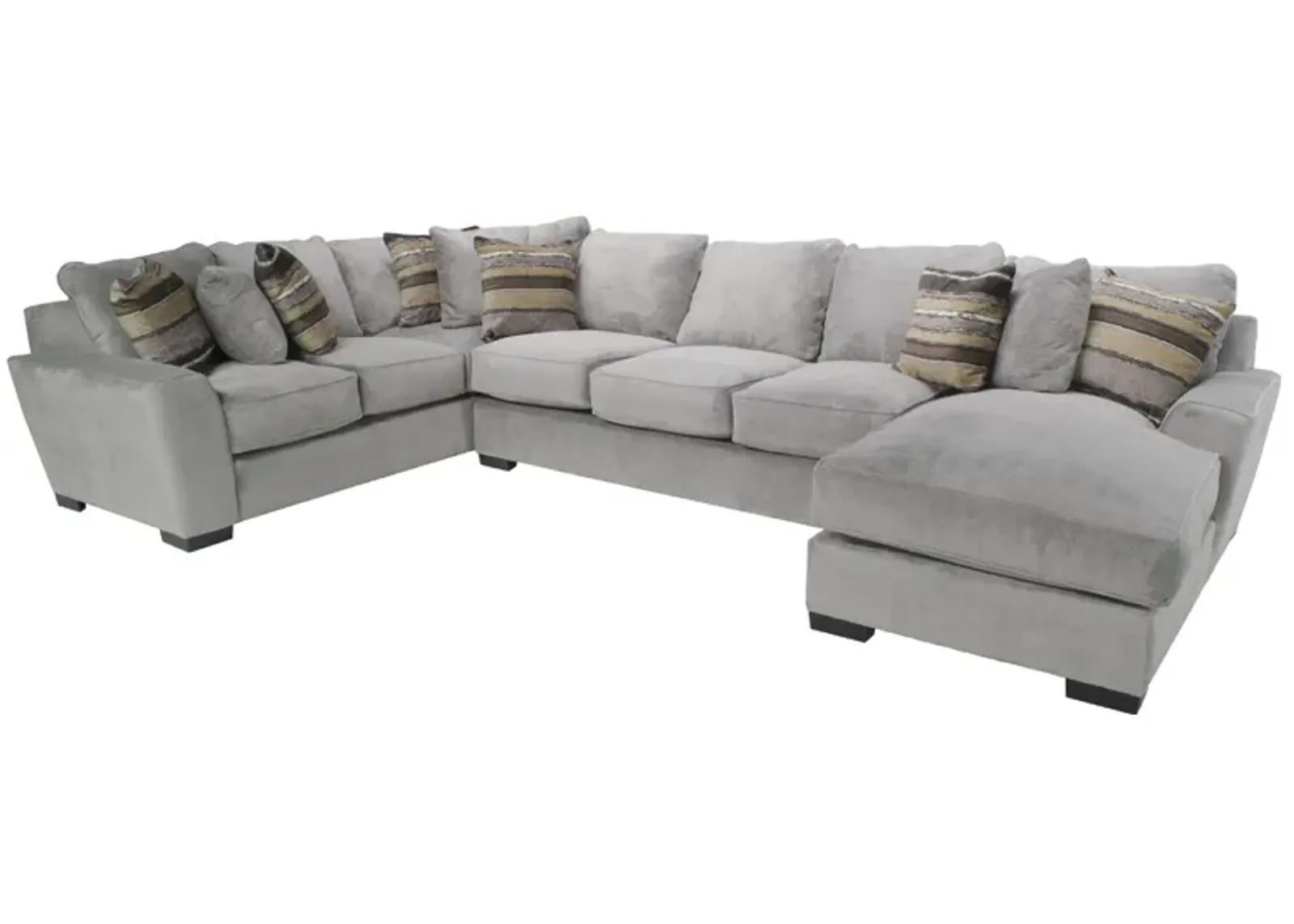 Oracle Tux Sofa Chaise Sectional in Cooper Platinum, Right Facing