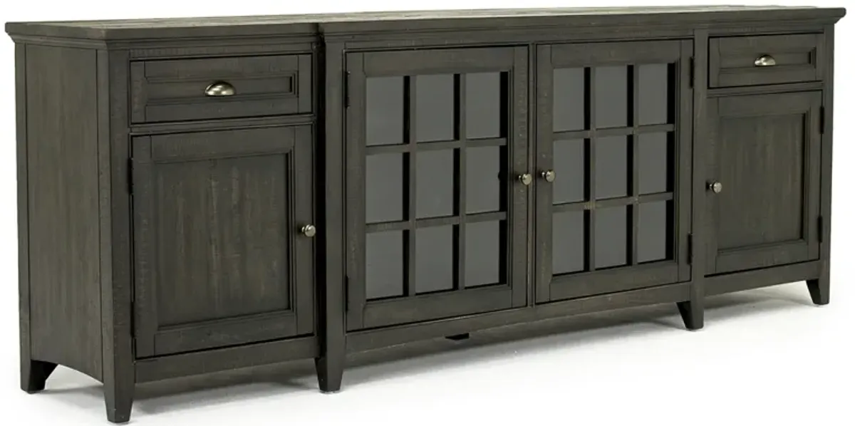 Bay Creek Media Console in Graphite w/ USB Charger, 90 Inch