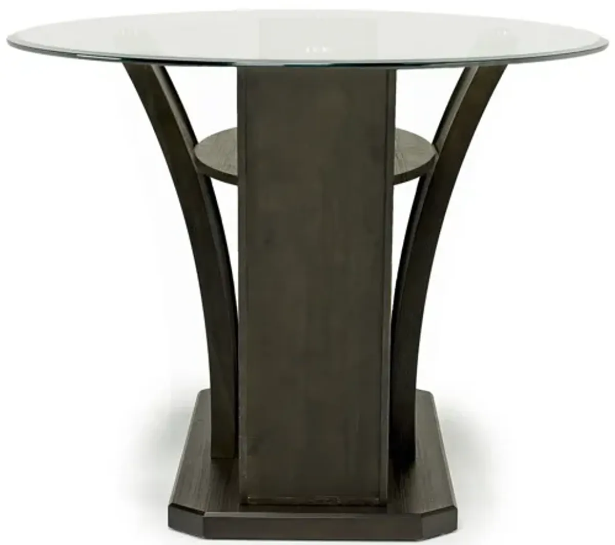 Dapper Round Counter Height Dining Table in Brown