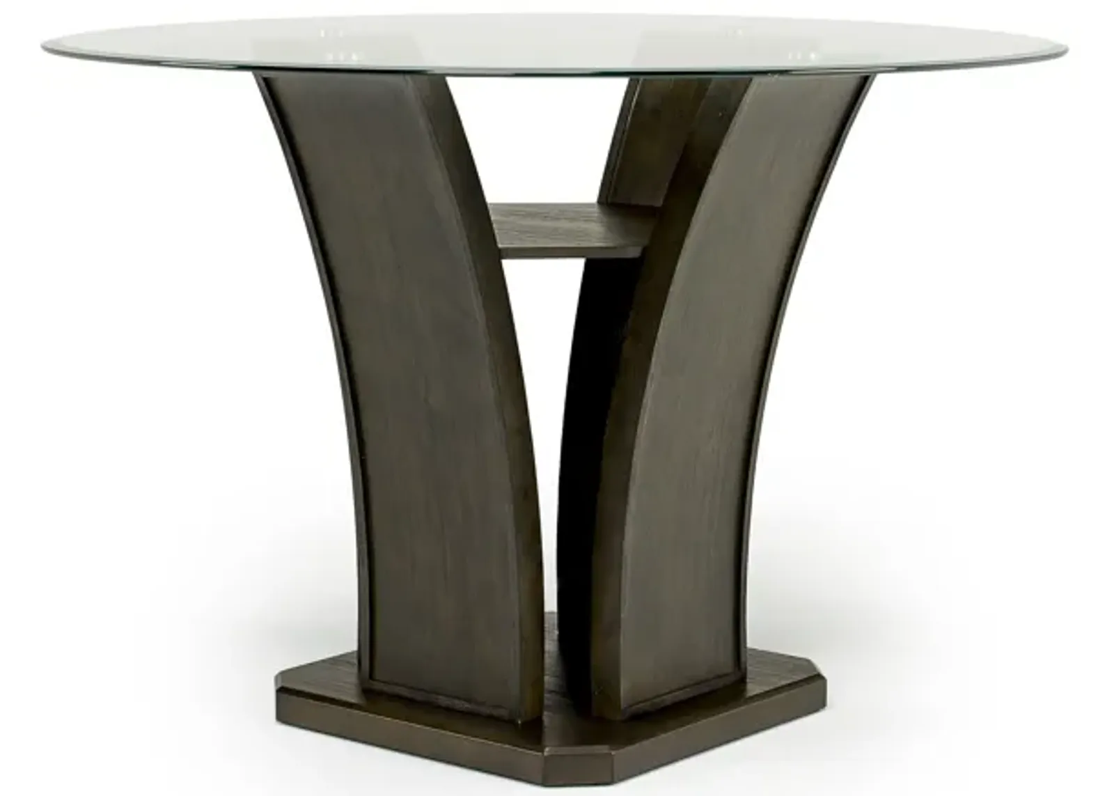 Dapper Round Counter Height Dining Table in Brown