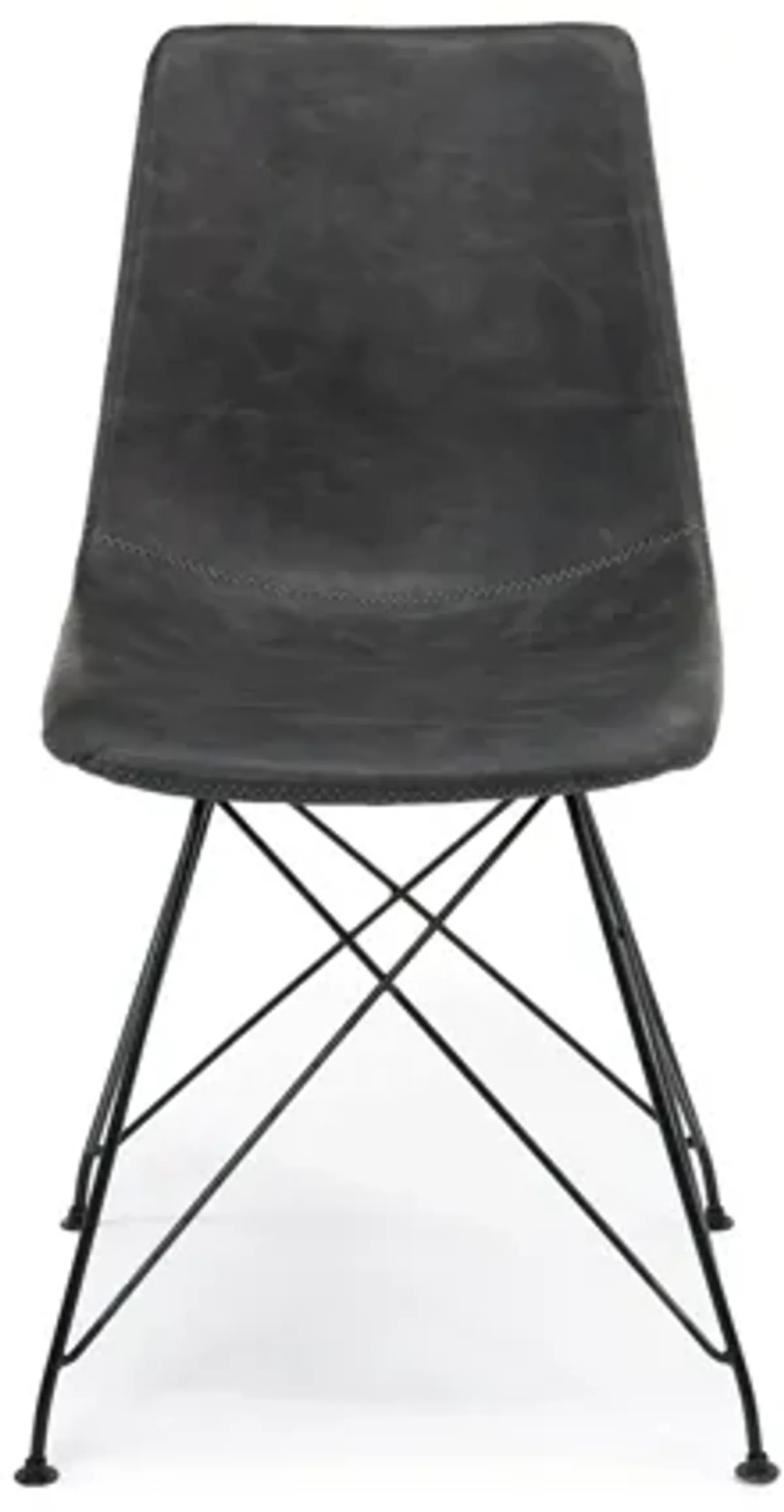 Theo Side Chair in Slate Leather