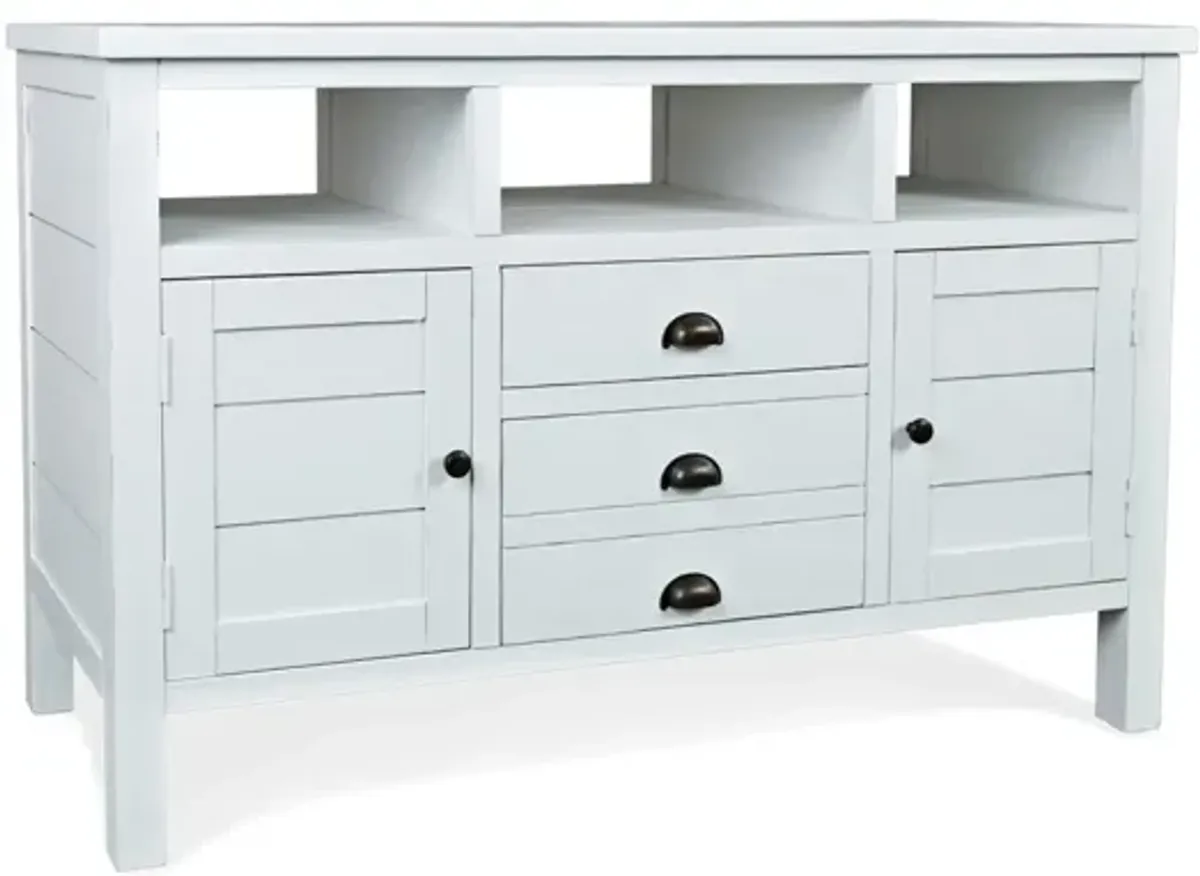 Artisans Media Console in White, 50 Inch