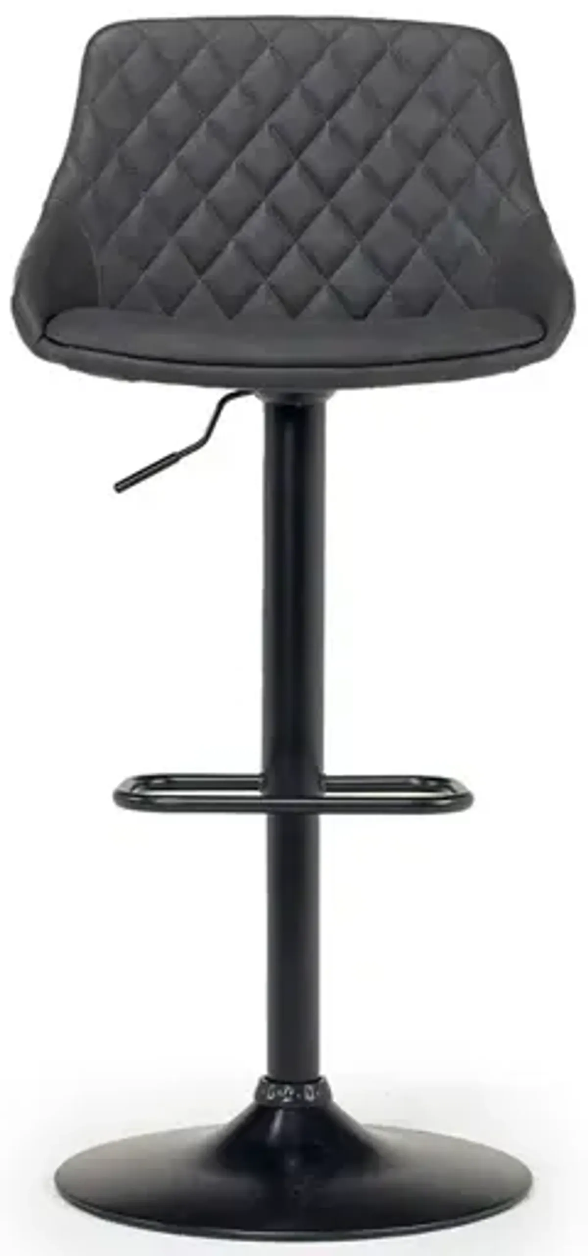 Anibal Adjustable Height Barstool in Black & Gray, Swivel