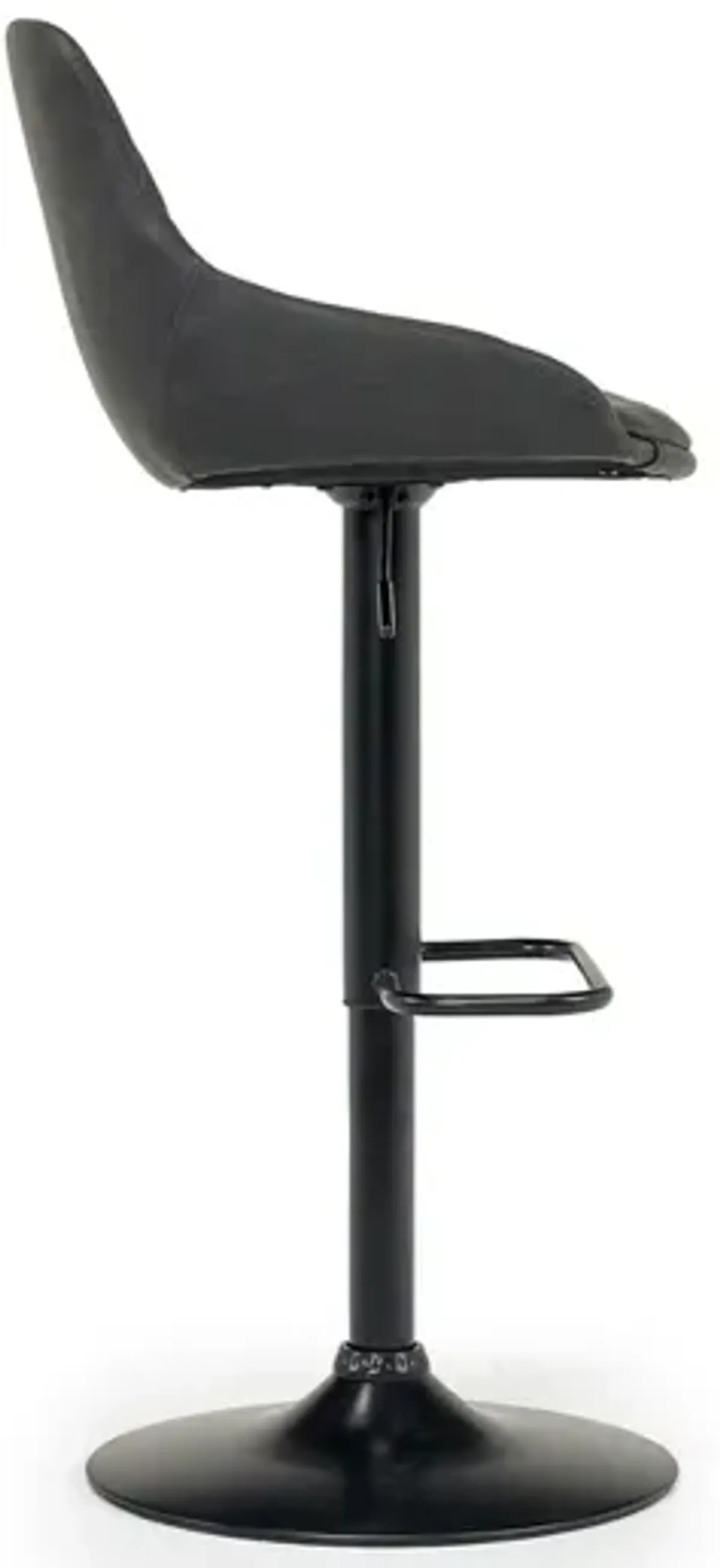 Anibal Adjustable Height Barstool in Black & Gray, Swivel