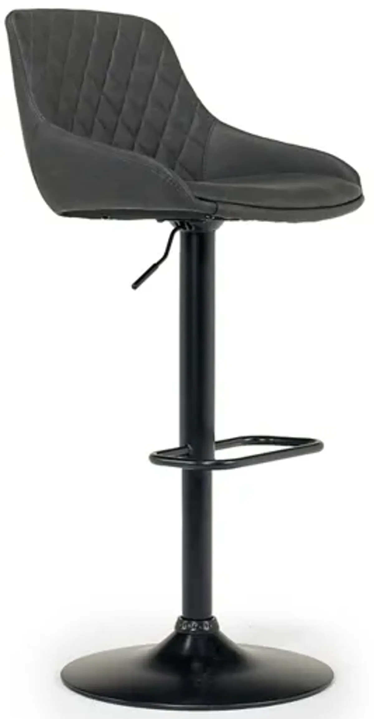 Anibal Adjustable Height Barstool in Black & Gray, Swivel