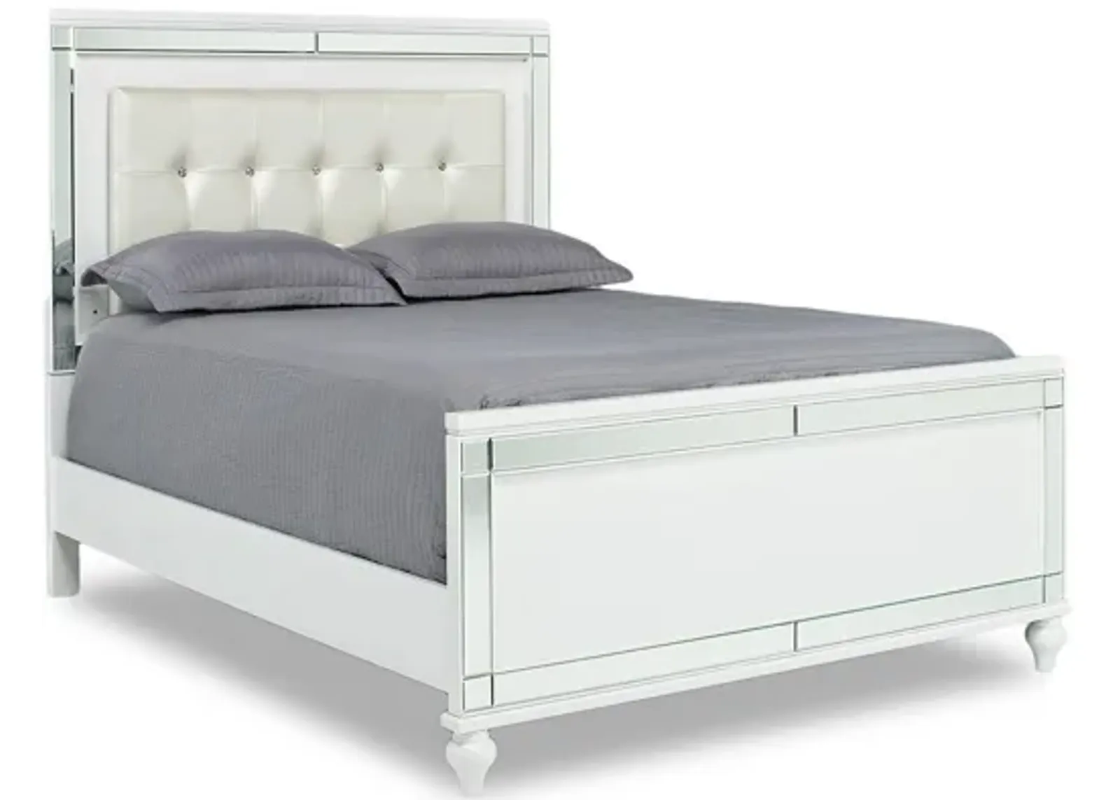 Valentino Panel Bed in White, CA King