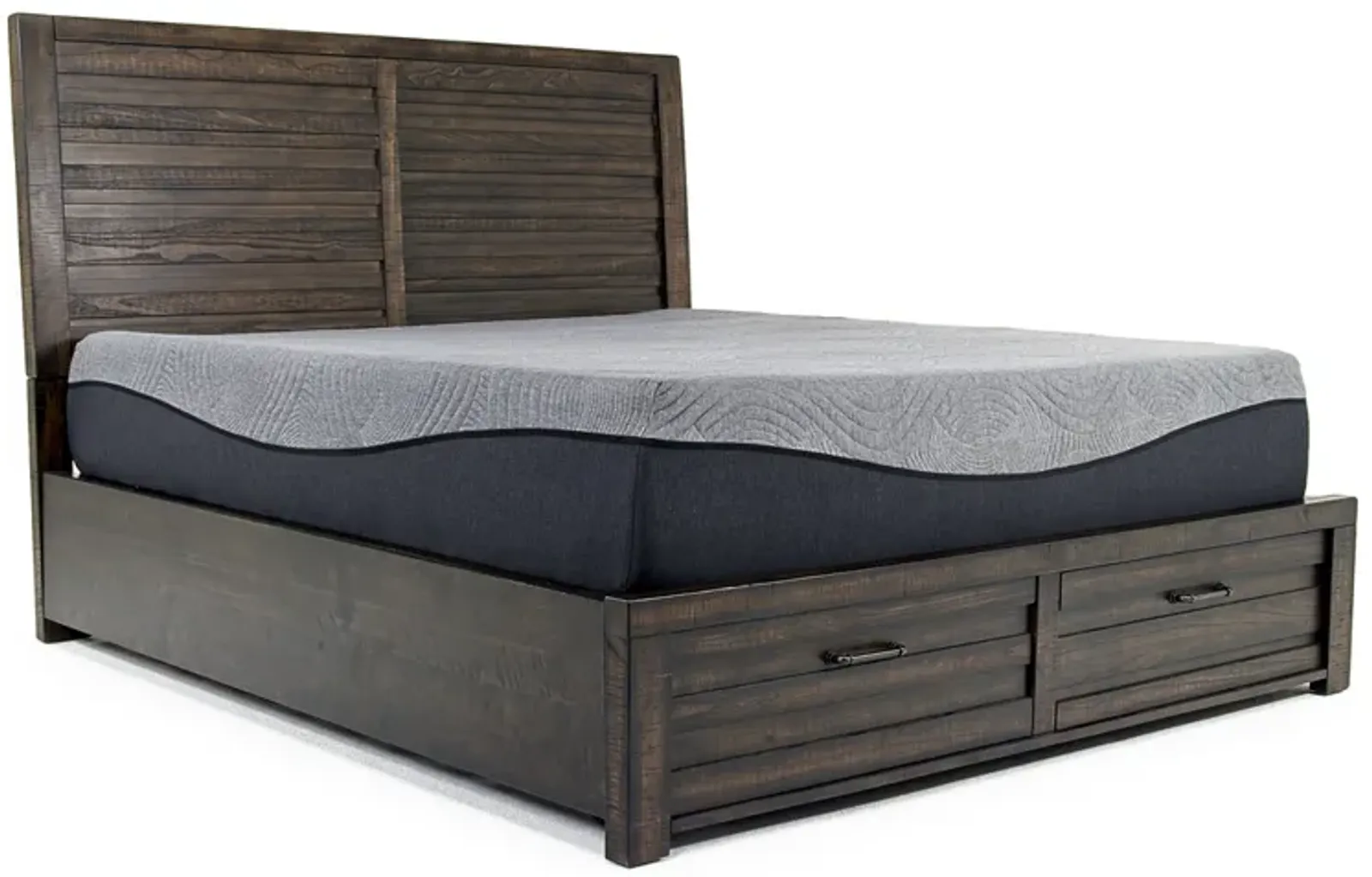 Ruff Hewn Panel Bed w/ Storage in Brown, Queen