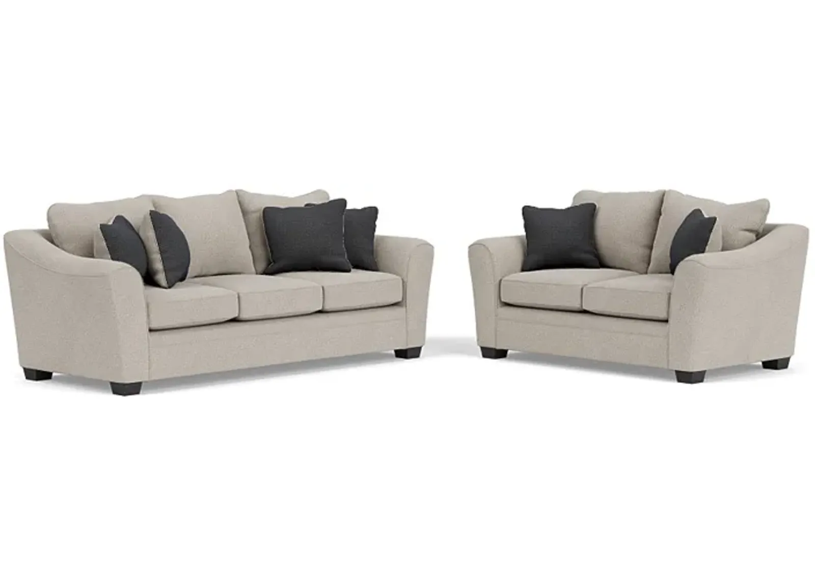 Brazil Sofa & Loveseat in Dano Fossil, Gel