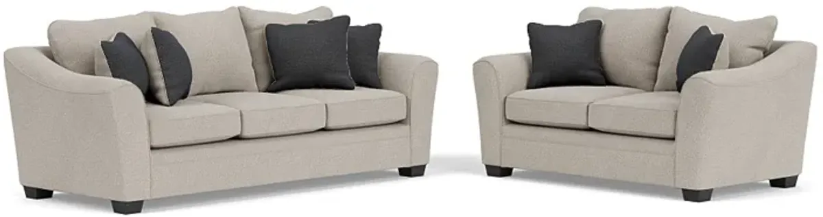 Brazil Sofa & Loveseat in Dano Fossil, Gel