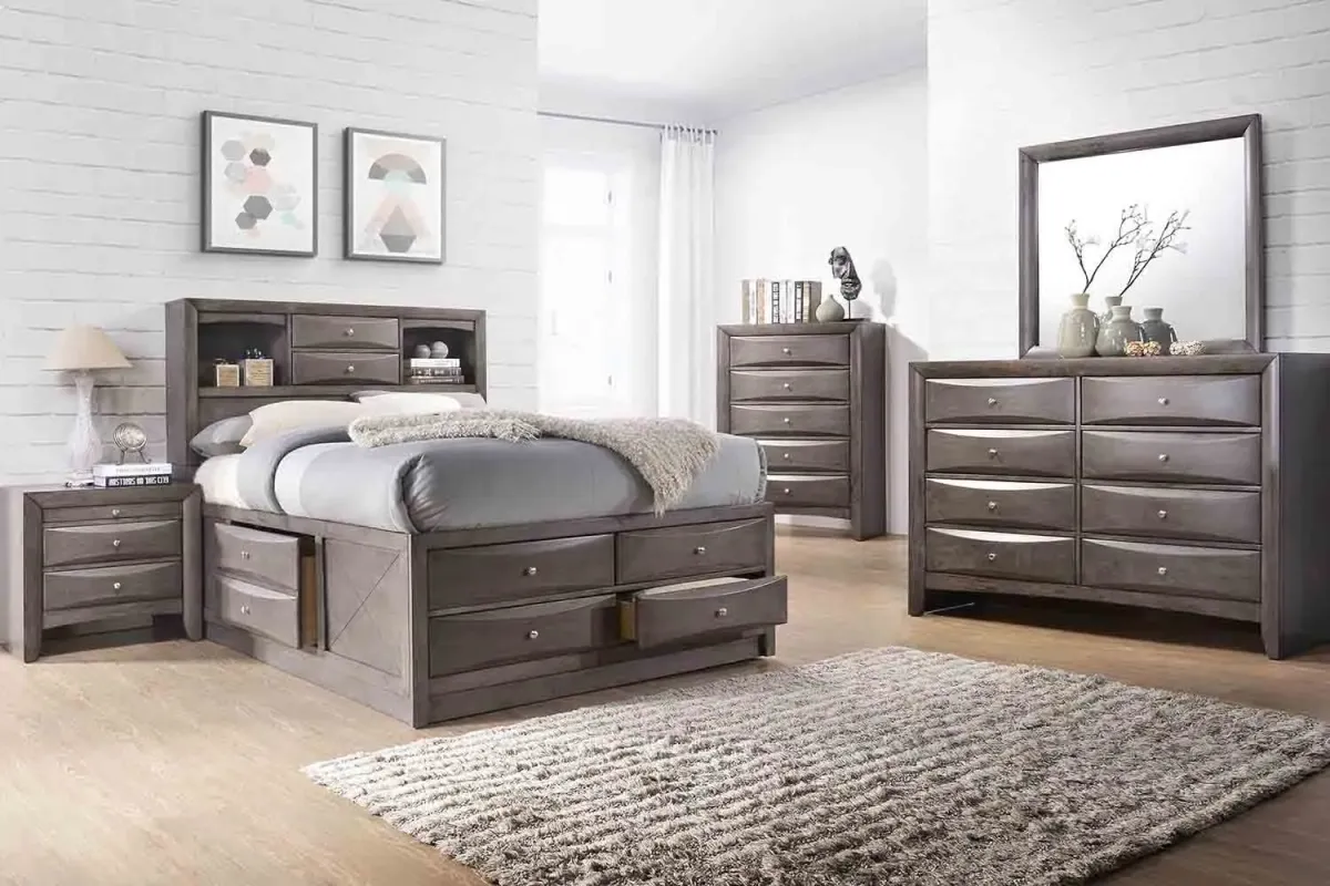 Remi Nightstand in Gray