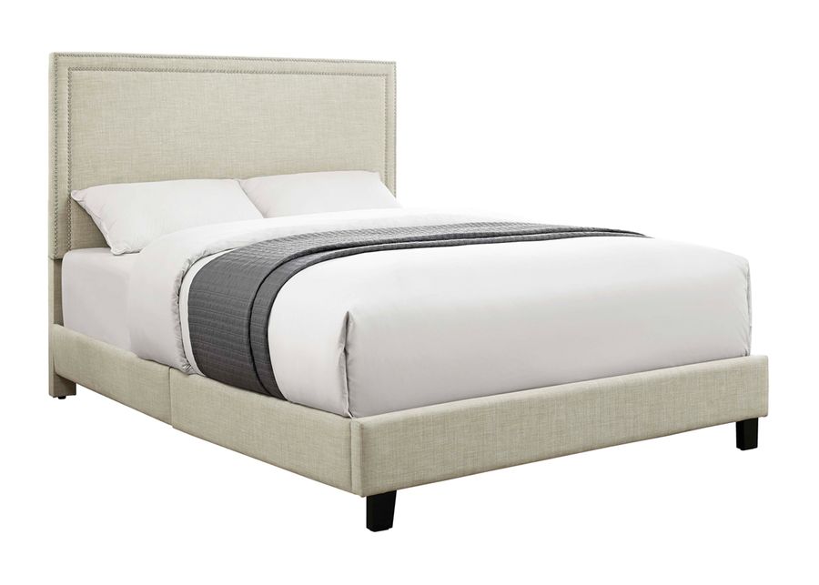 Emery Upholstered Bed in Natural, Queen