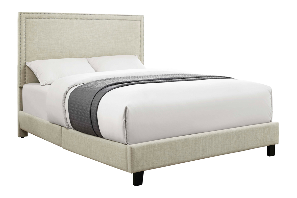 Emery Upholstered Bed in Natural, Queen