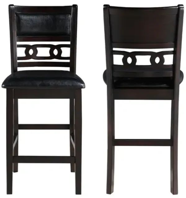 Gia Counter Height Stool in Ebony, Set of 2