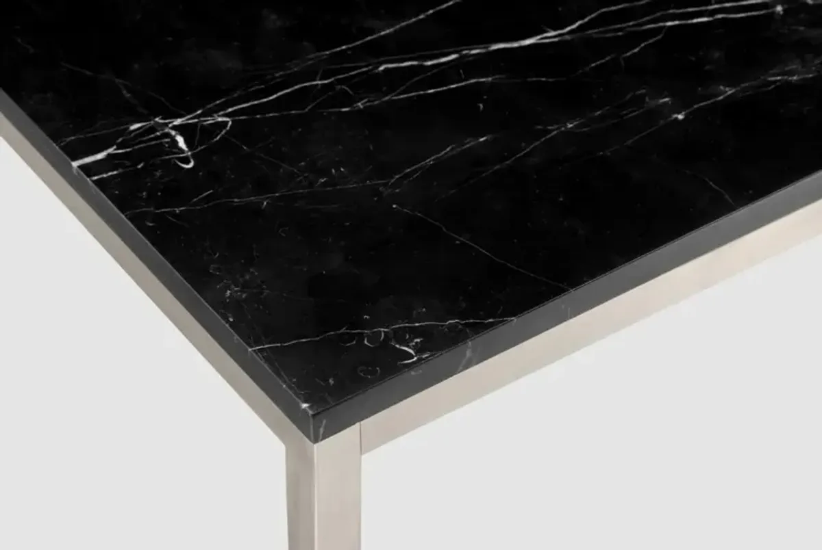 Kira Sofa Table in Black/Brushed Nickel