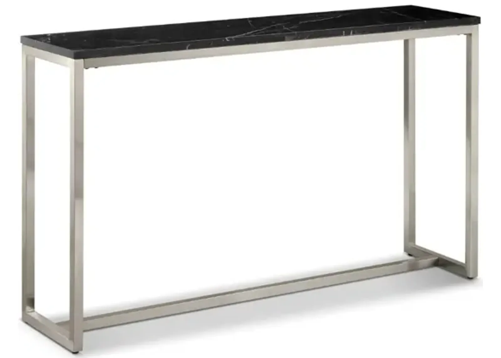 Kira Sofa Table in Black/Brushed Nickel