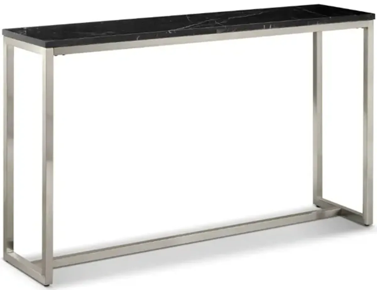 Kira Sofa Table in Black/Brushed Nickel