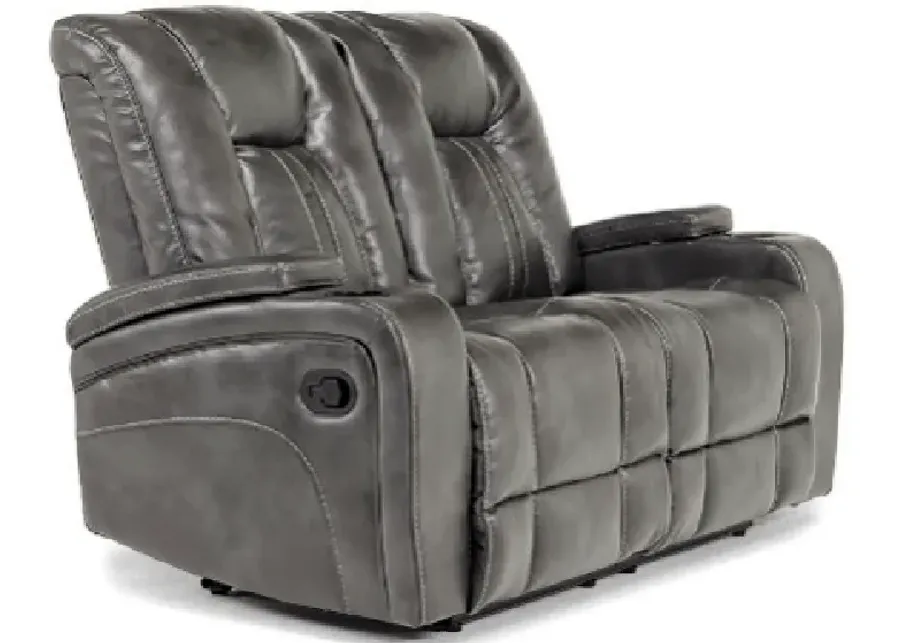 Vega Reclining Loveseat in Gray