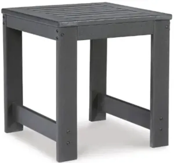 Amora Outdoor End Table in Charcoal