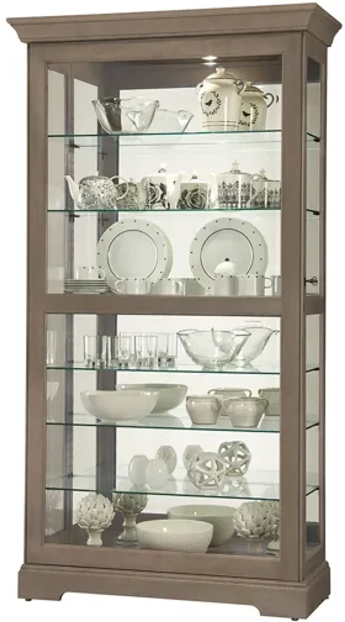 Tyler Curio Cabinet in Gray