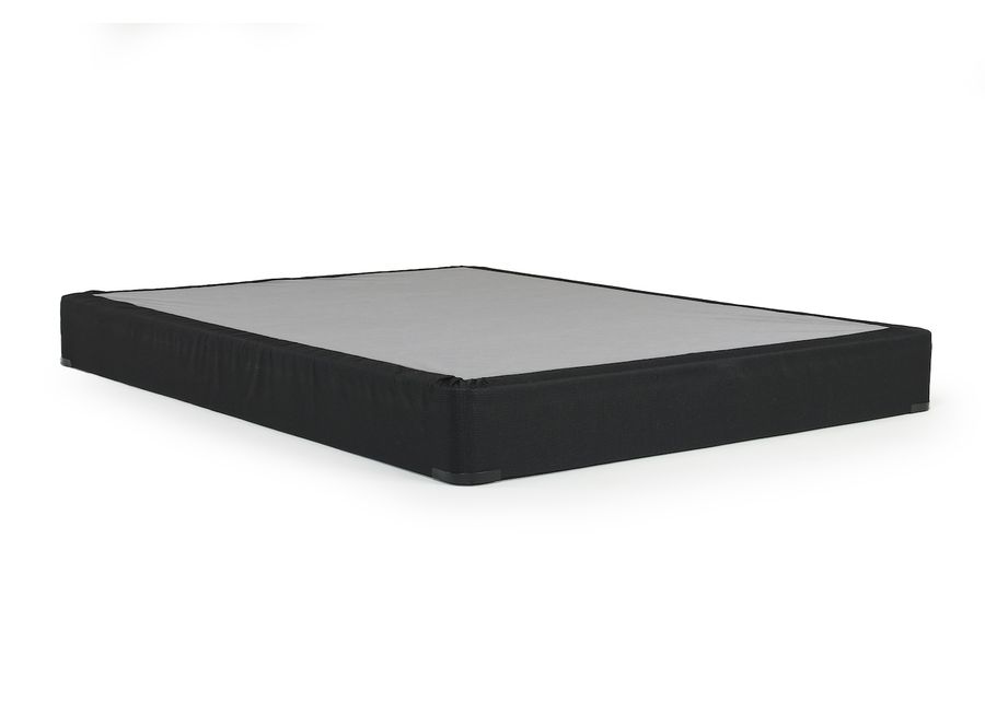 Sherwood Black Laminated Flat Foundation, Queen, High Profile