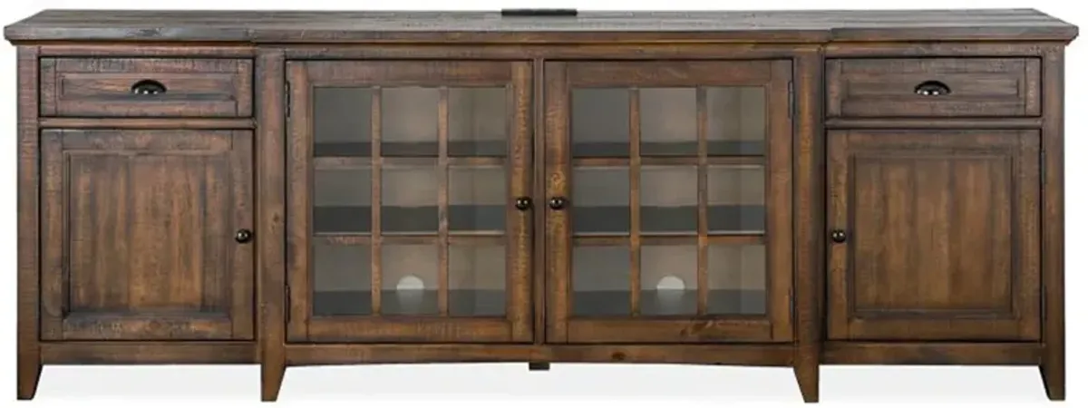 Bay Creek Media Console in Nutmeg w/ USB Charger, 80 Inch