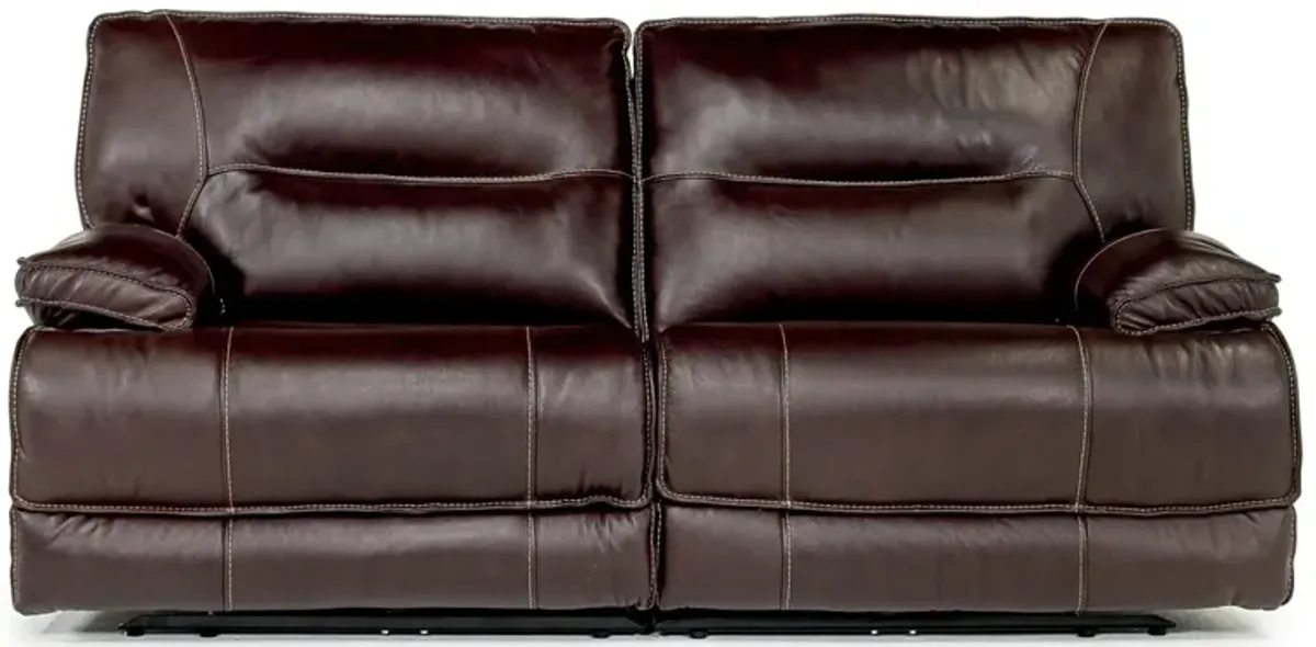 Retreat Power Loveseat in Cognac Leather