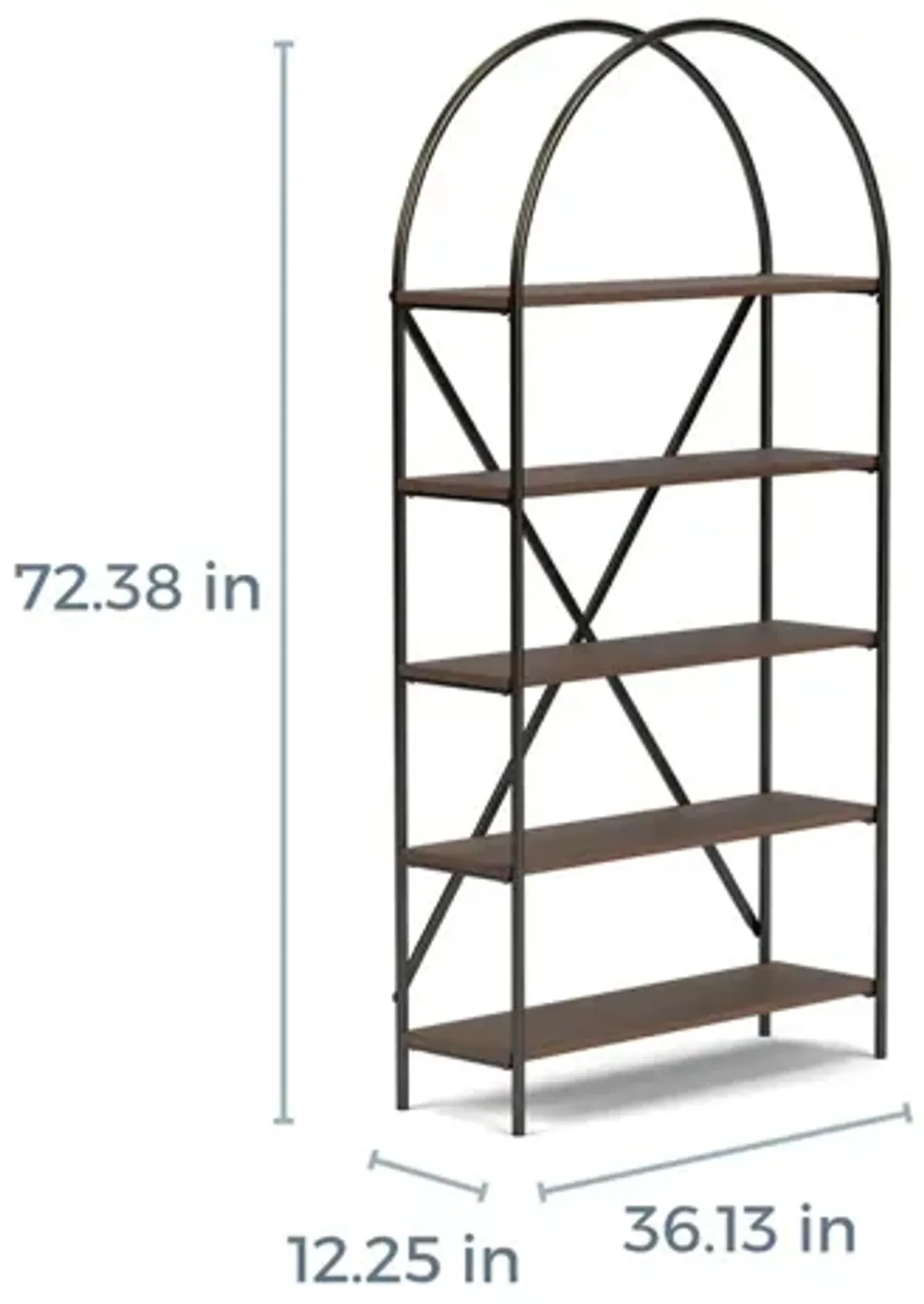 Galtbury Bookcase in Brown/Black