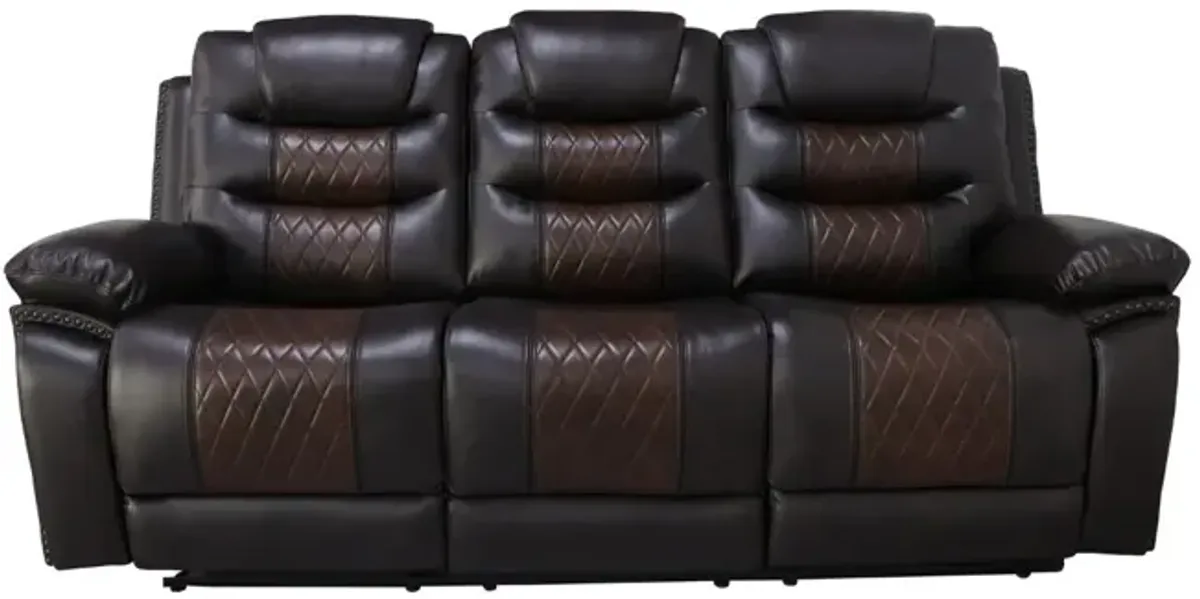 Nikko Reclining Sofa in Brown