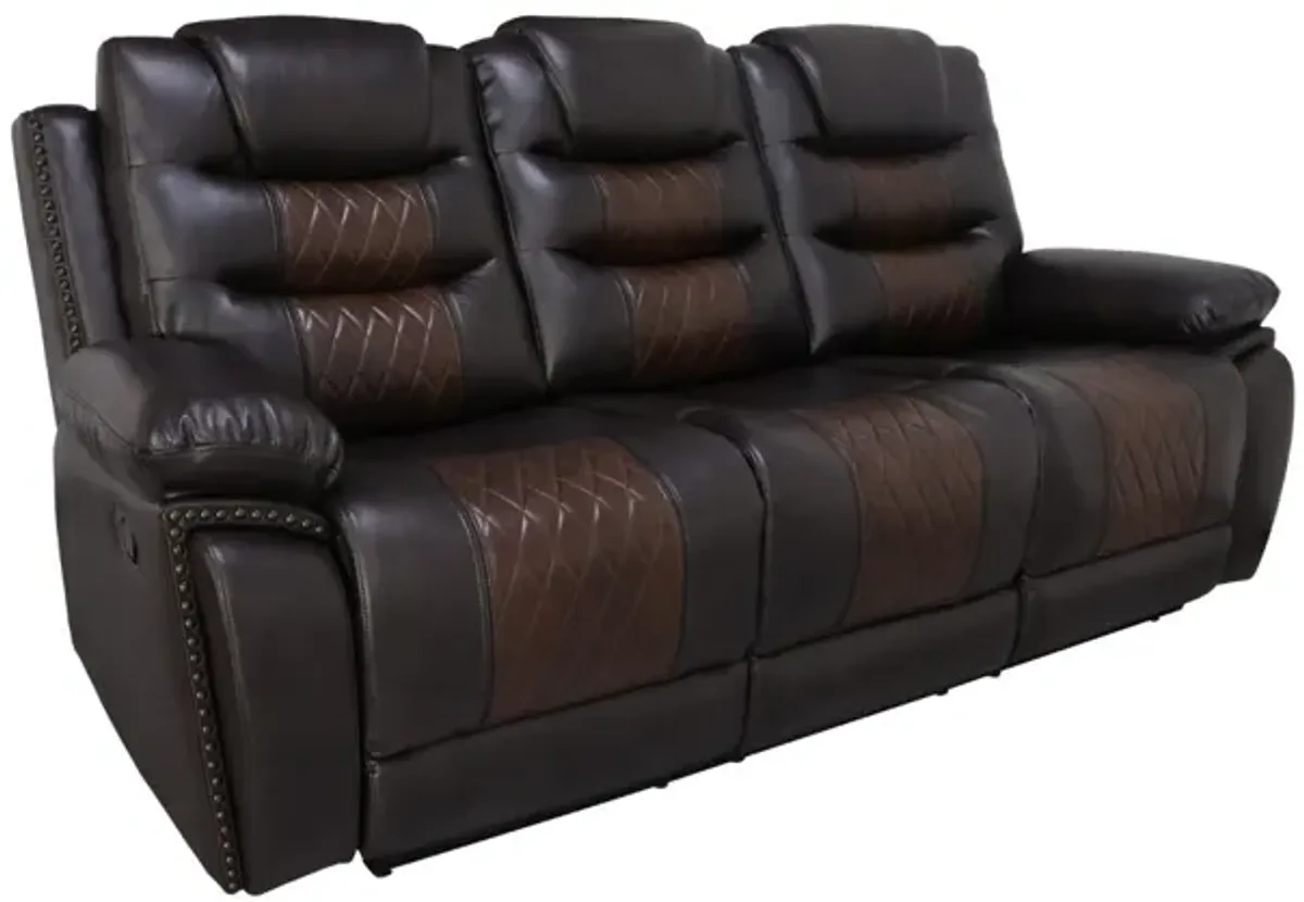 Nikko Reclining Sofa in Brown