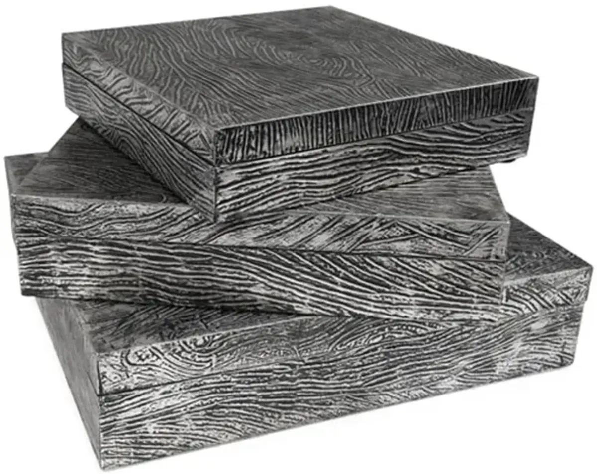 Keldy Box in Silver, Set of 3