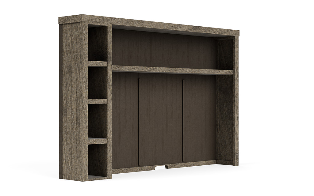 Tempe Media Hutch in Gray Stone