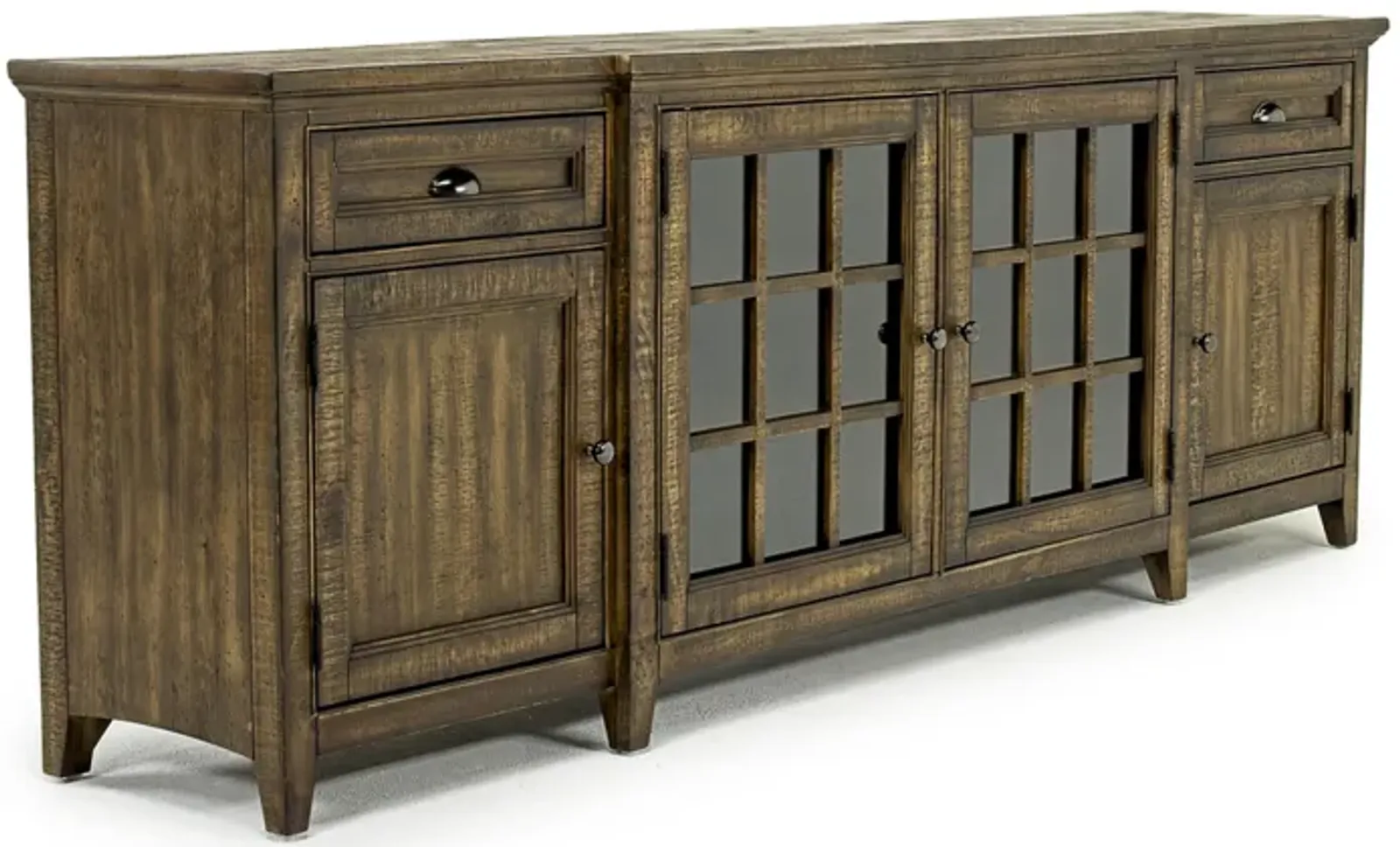 Bay Creek Media Console in Nutmeg w/ USB Charger, 90 Inch