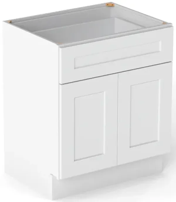 Elegant Vanity Cabinet in White, 27in