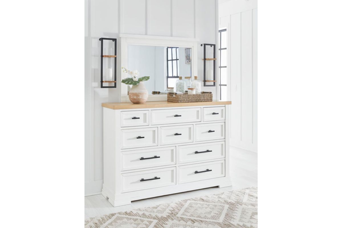 Ashbryn Mirror in White