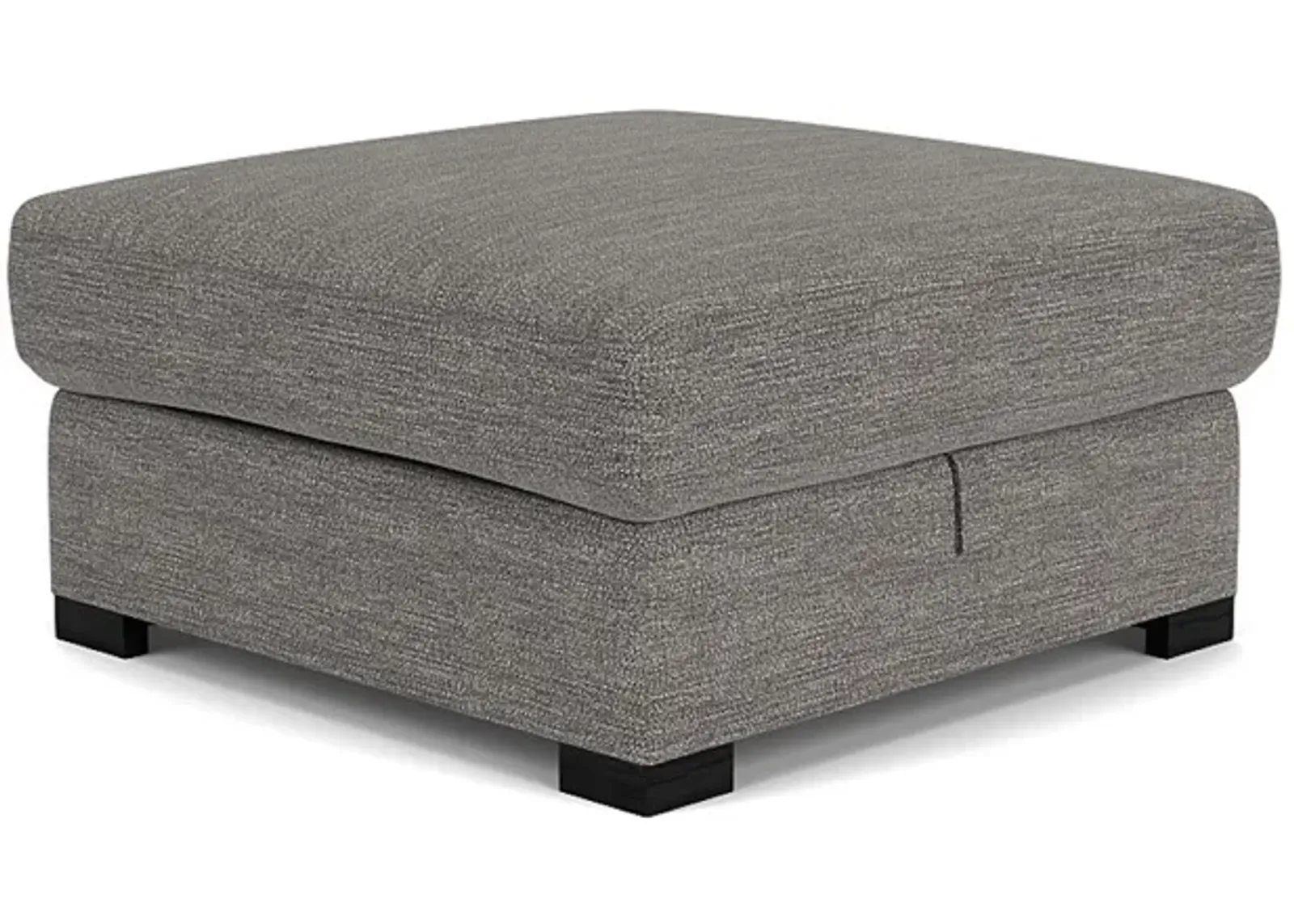 Vivian Storage Cocktail Ottoman in Gray Fabric (FB)