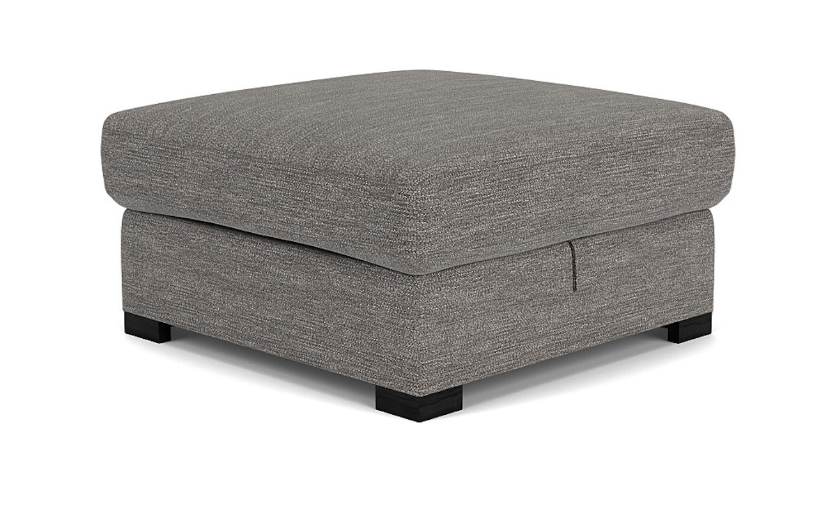 Vivian Storage Cocktail Ottoman in Gray Fabric (FB)